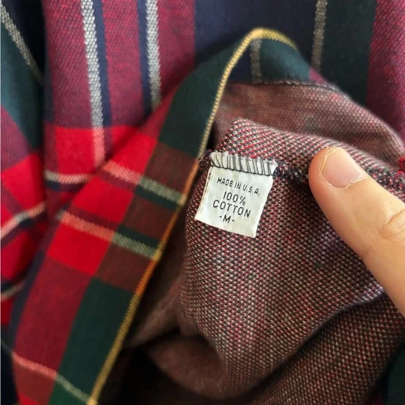 Burberry Red and Navy Plaid Shirt - Picture 4 of 5